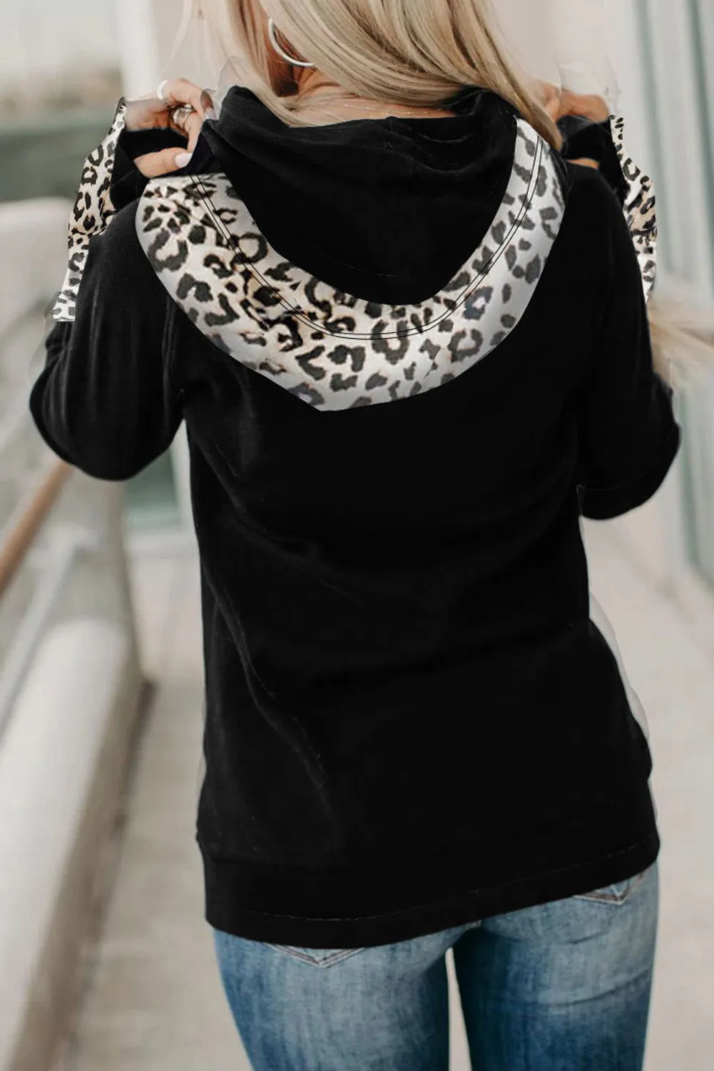 Double Hoods Thumb Hole Hoodie