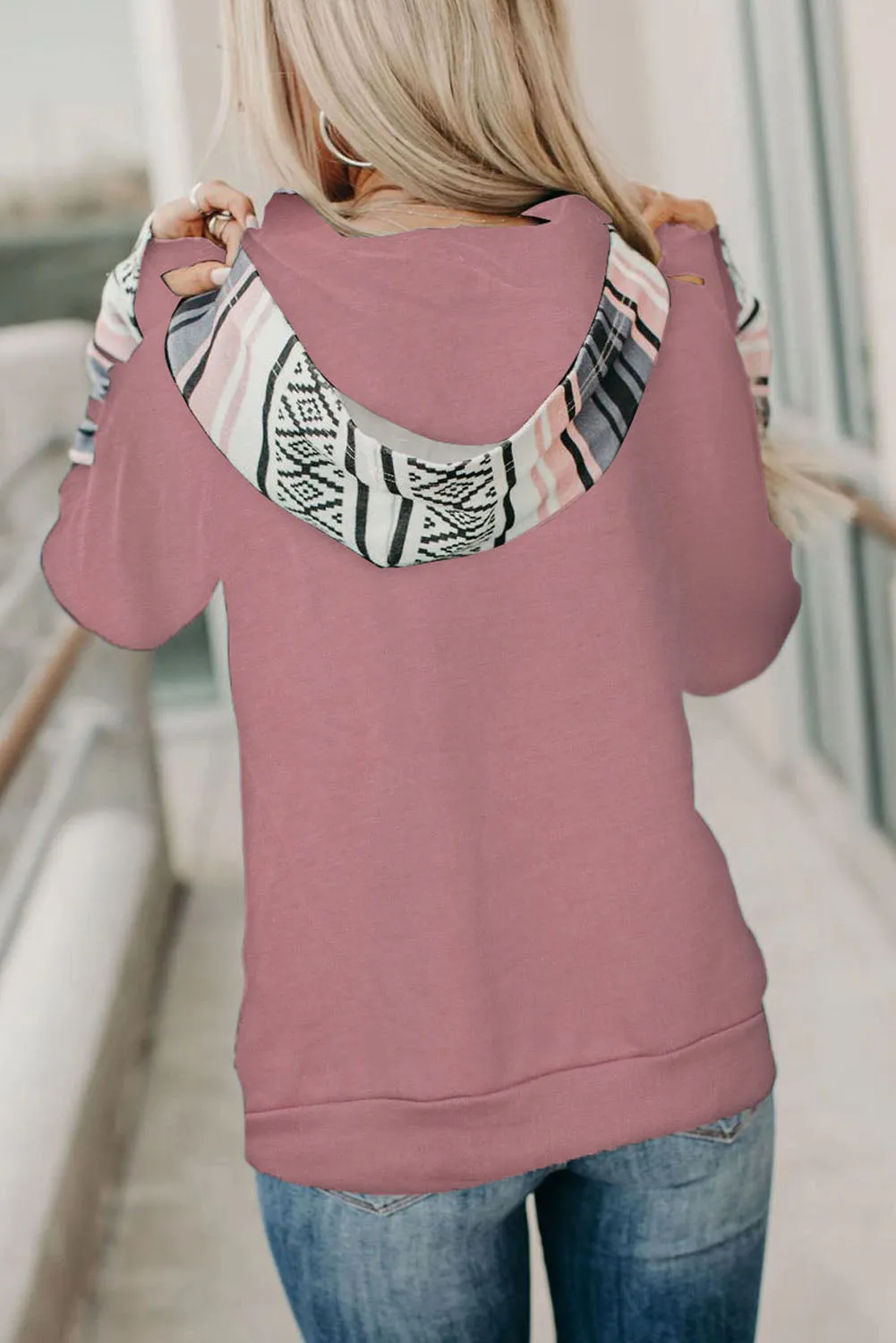 Double Hoods Thumb Hole Hoodie