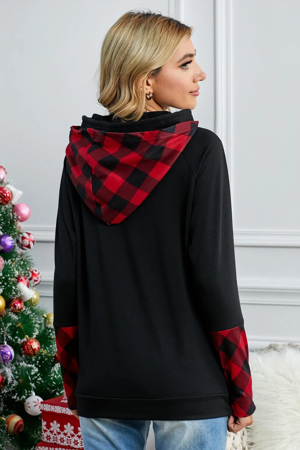 Double Hoods Thumb Hole Hoodie