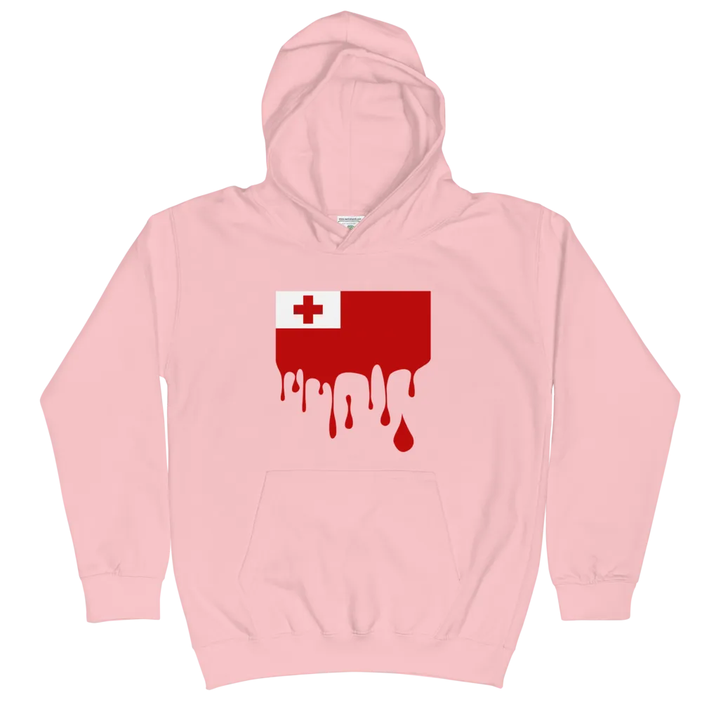 Drip Tonga - Flag Horizontal *KIDS HOODIES*