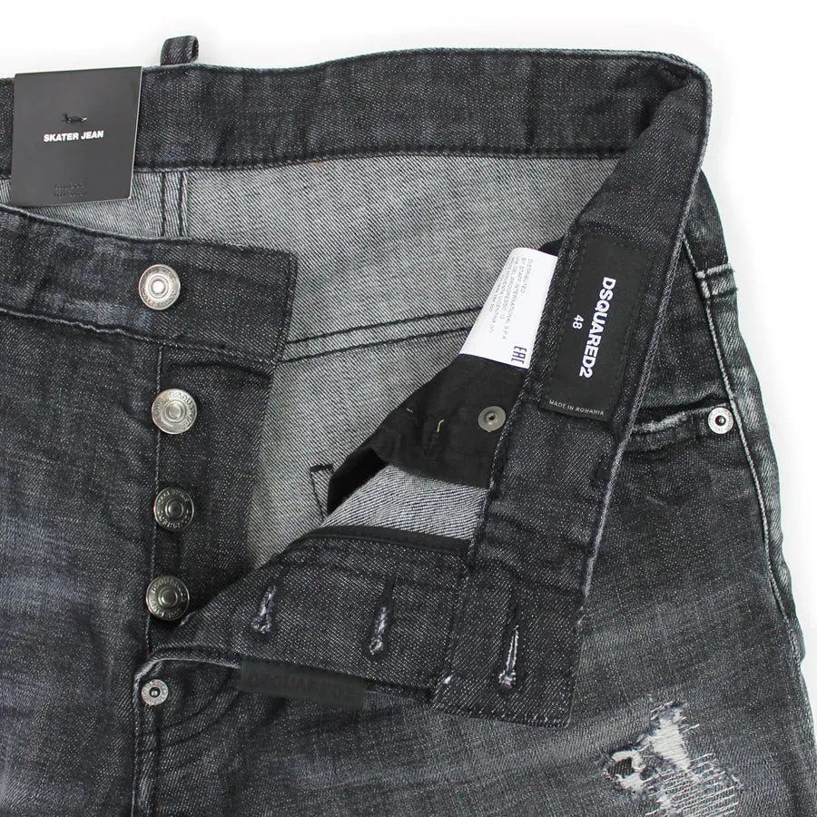 DSQUARED2 - Distressed Skater Jeans in Washed Black