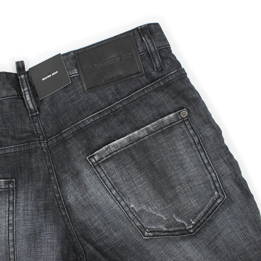 DSQUARED2 - Distressed Skater Jeans in Washed Black