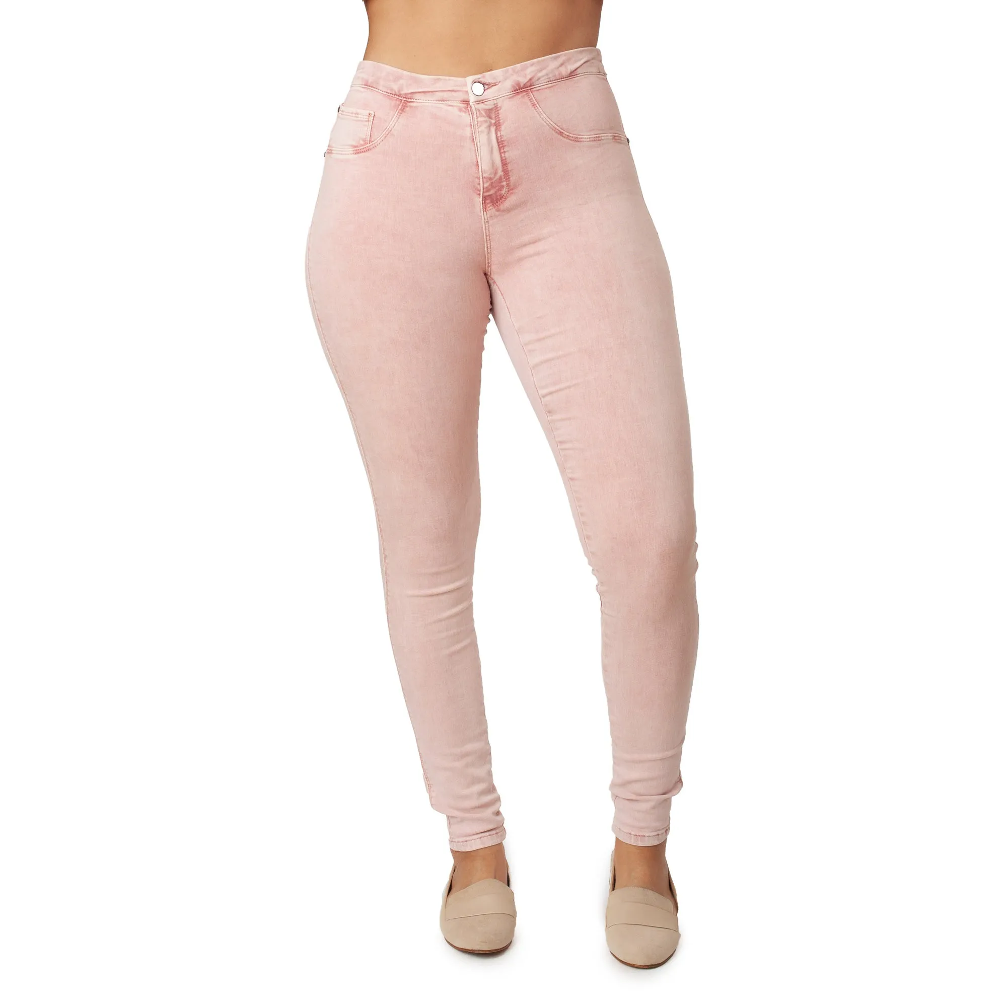 Dusty Pink Jeans Basic Signature Style