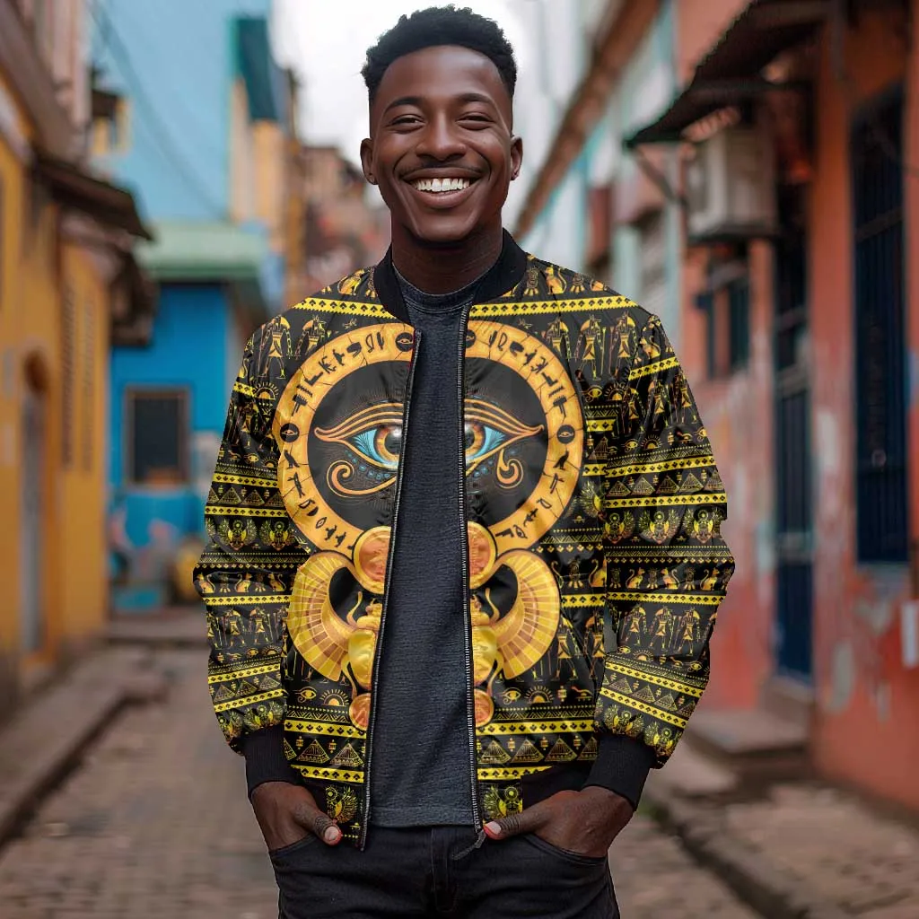 Egyptian God of The Sun Eye of Ra Bomber Jacket LT9