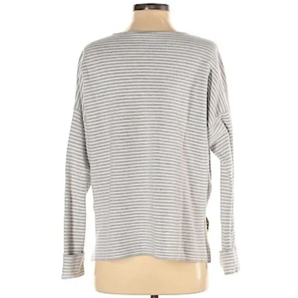 Eileen fisher striped round neck sweater boxy