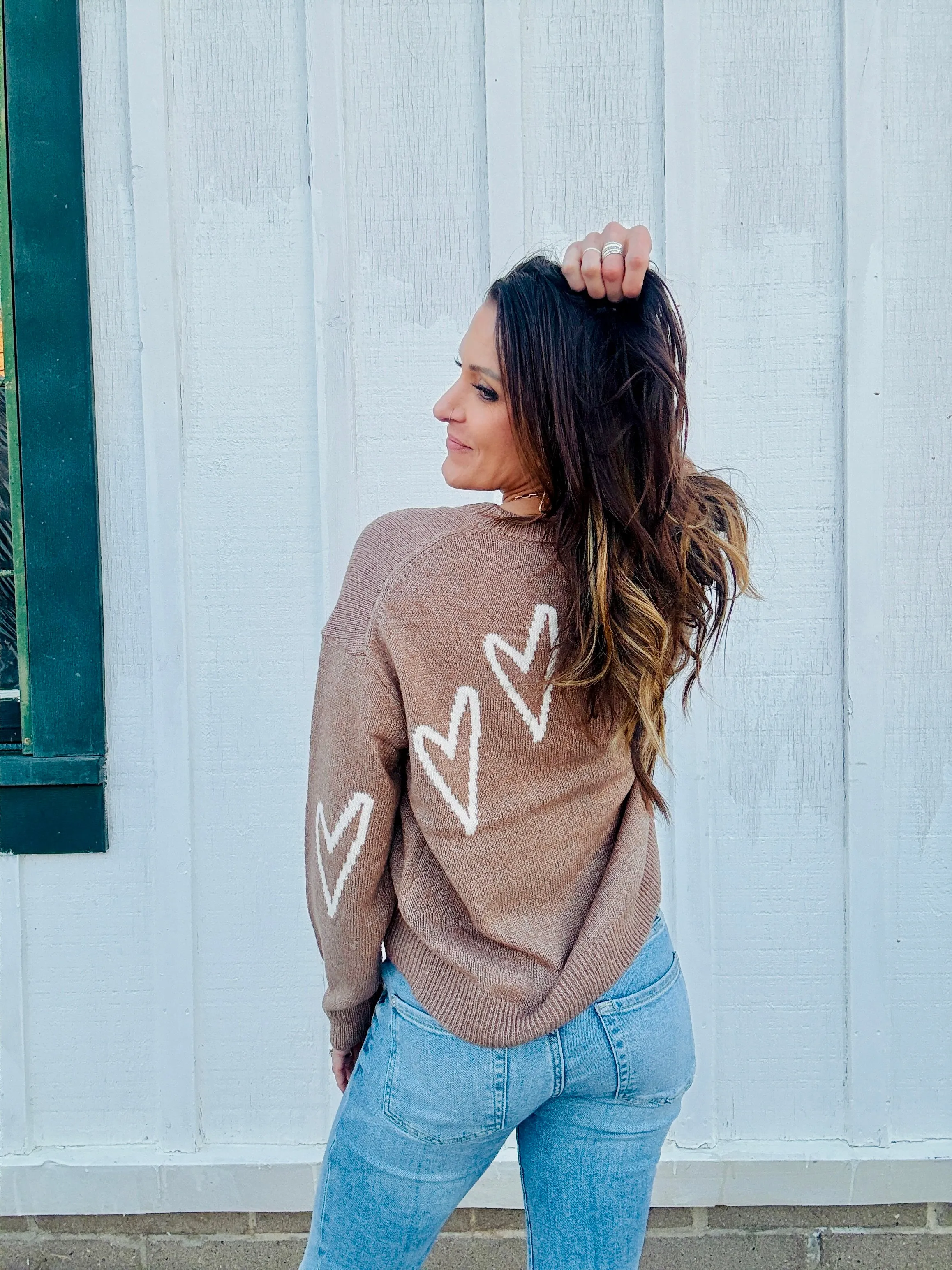 ELAN Jules Hearts Sweater