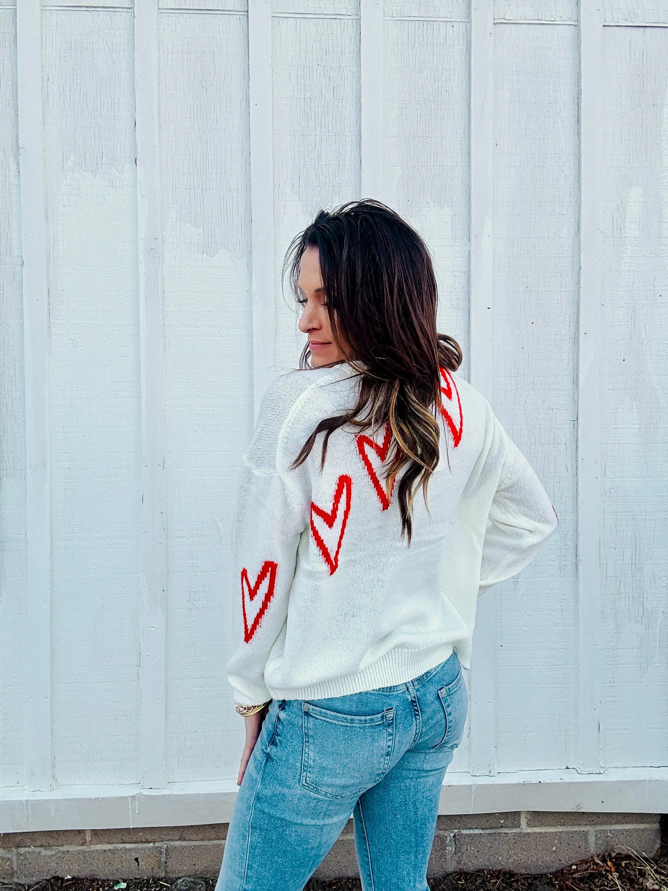 ELAN Jules Hearts Sweater