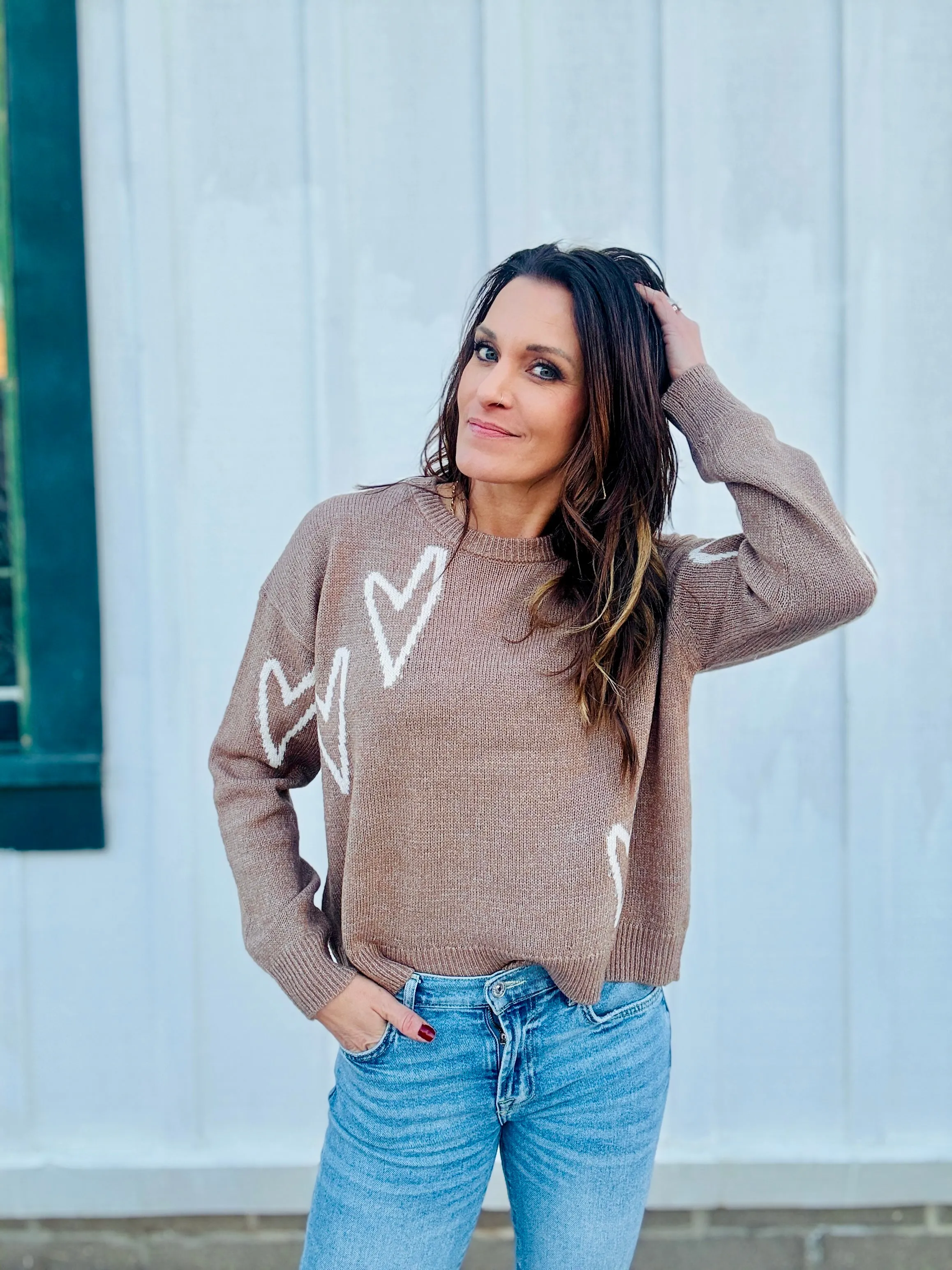 ELAN Jules Hearts Sweater