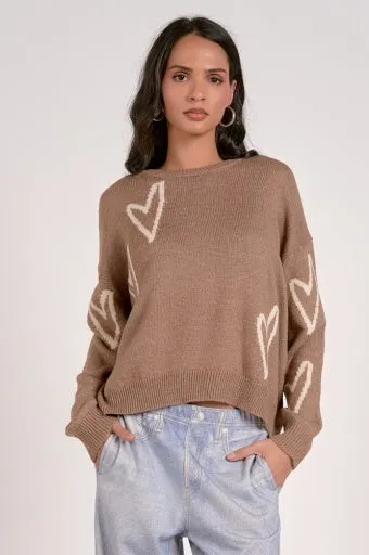 ELAN Jules Hearts Sweater