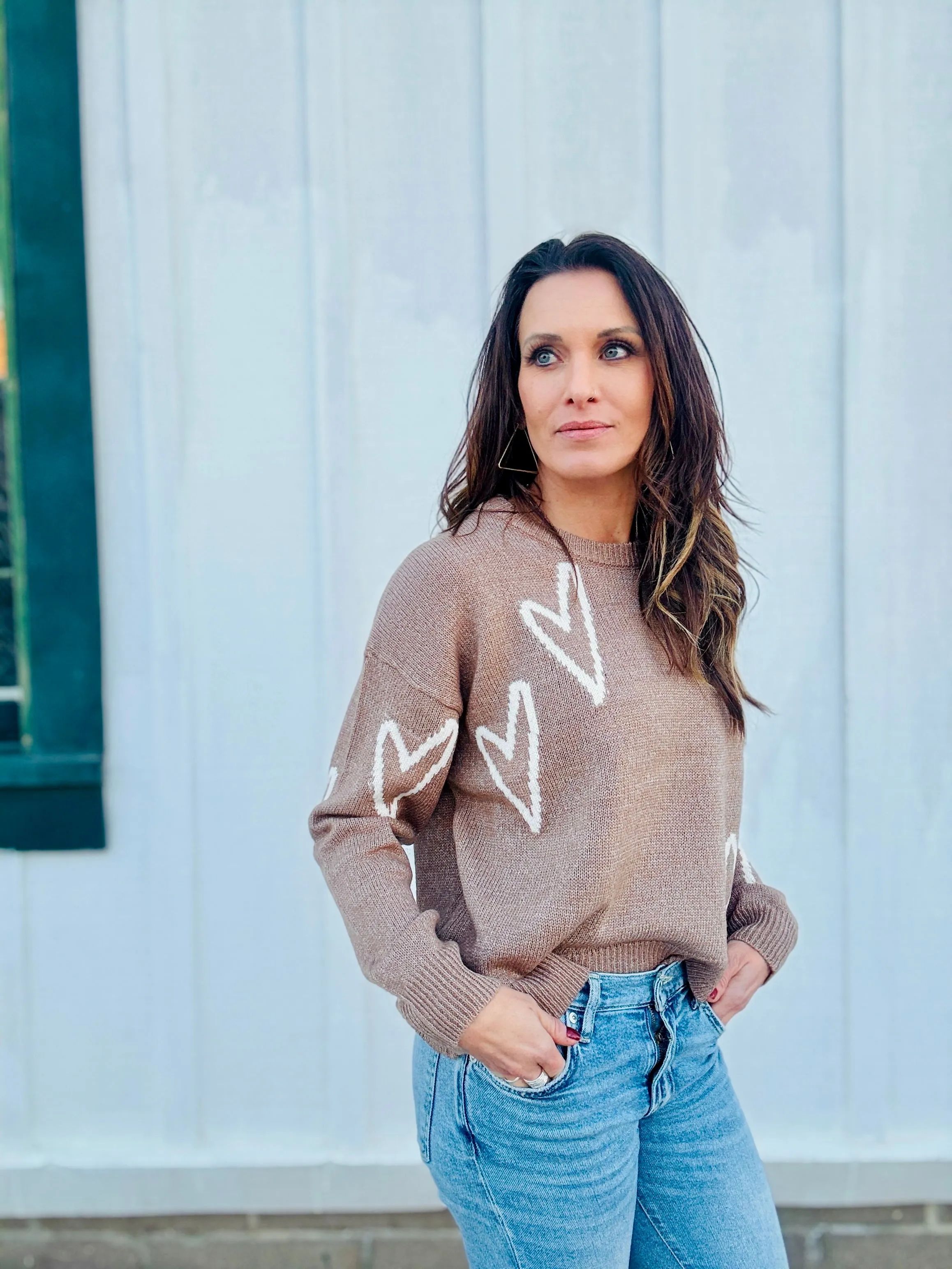 ELAN Jules Hearts Sweater
