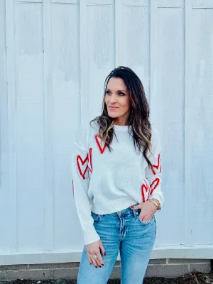 ELAN Jules Hearts Sweater