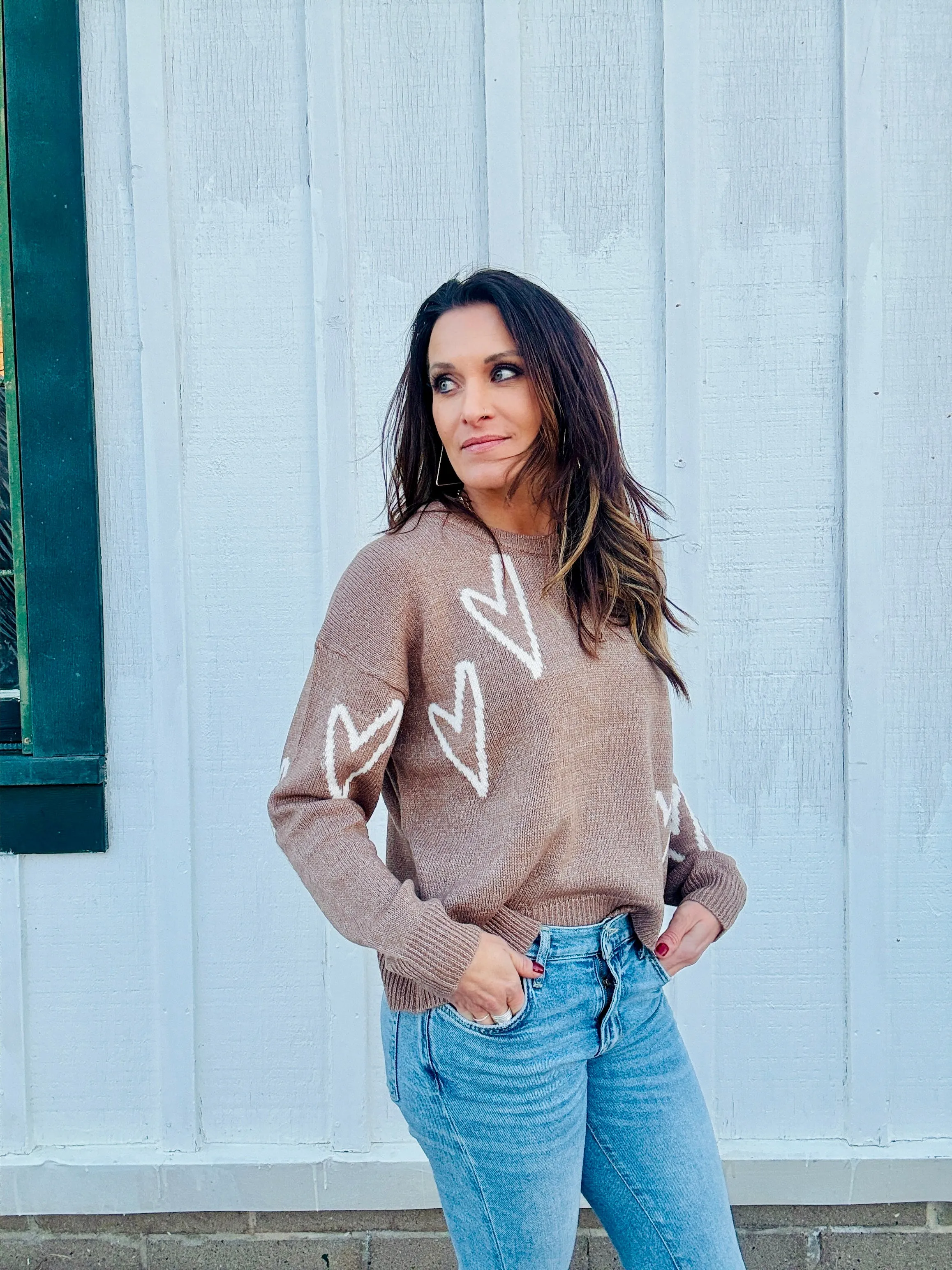 ELAN Jules Hearts Sweater