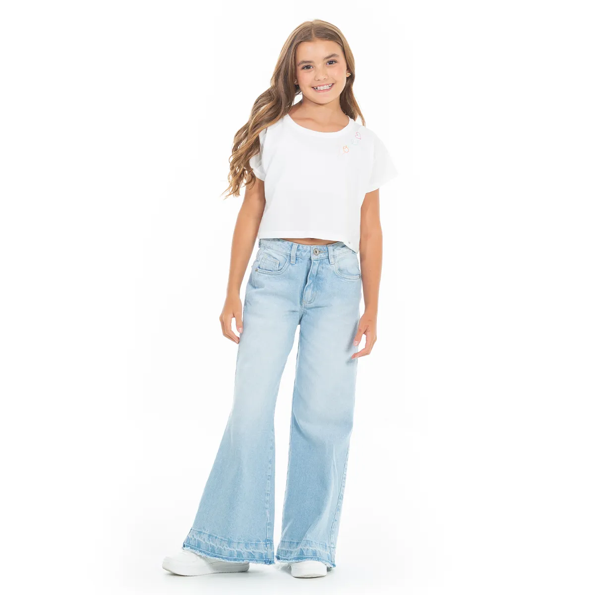 EMBROIDERED CROPPED T-SHIRT FOR GIRLS