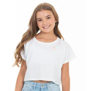 EMBROIDERED CROPPED T-SHIRT FOR GIRLS