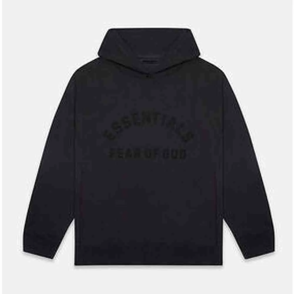 ESSENTIALS JET BLACK HOODIE