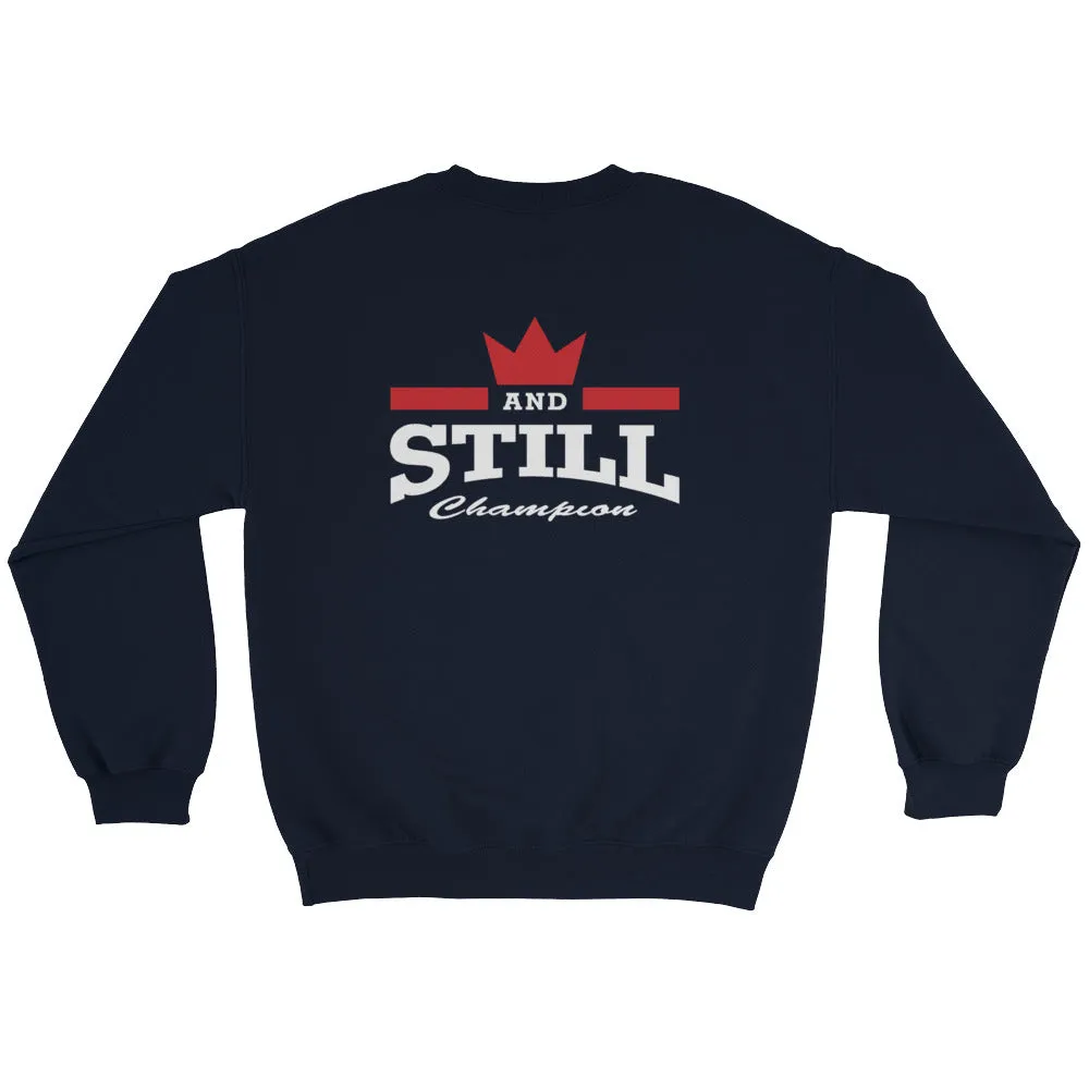 Eternal Champion men's sweatshirt with ASC logo on back label