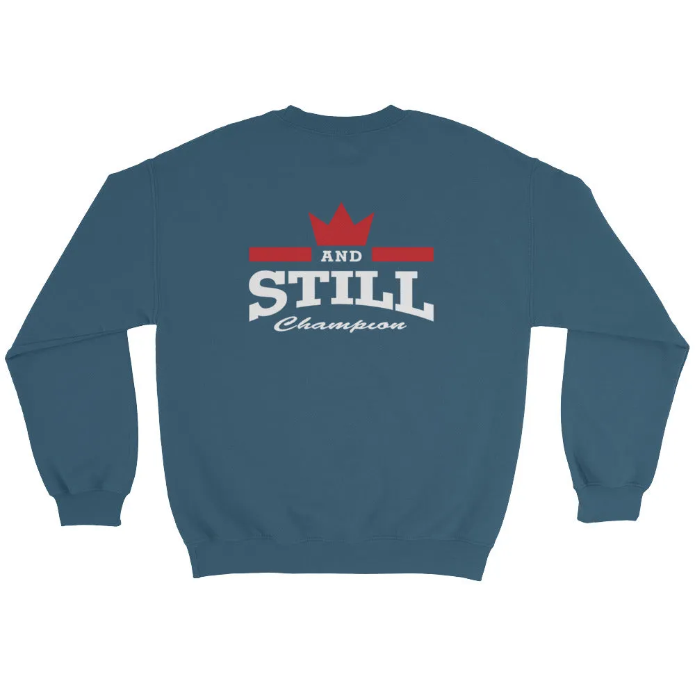 Eternal Champion men's sweatshirt with ASC logo on back label