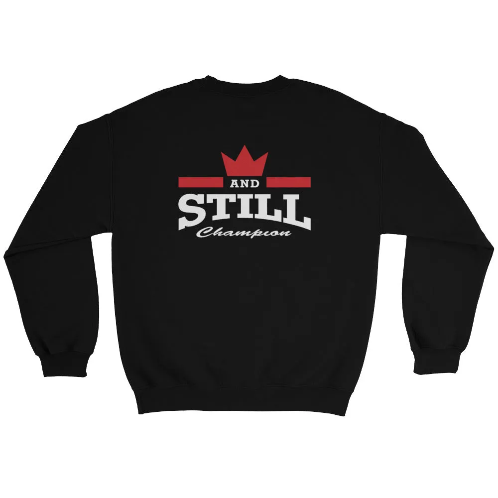 Eternal Champion men's sweatshirt with ASC logo on back label