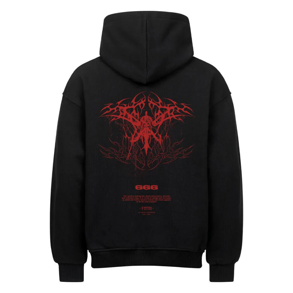 FANTOM 666 Red Oversized Hoodie
