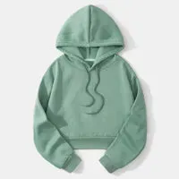 Fashionable Casual Sports Sweet Cool Style New Trend Clean Color Hooded Sixteen Short Hoodie