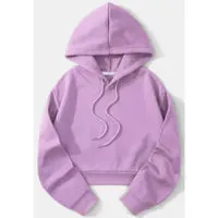 Fashionable Casual Sports Sweet Cool Style New Trend Clean Color Hooded Sixteen Short Hoodie