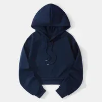 Fashionable Casual Sports Sweet Cool Style New Trend Clean Color Hooded Sixteen Short Hoodie