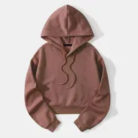 Fashionable Casual Sports Sweet Cool Style New Trend Clean Color Hooded Sixteen Short Hoodie
