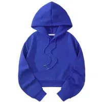 Fashionable Casual Sports Sweet Cool Style New Trend Clean Color Hooded Sixteen Short Hoodie