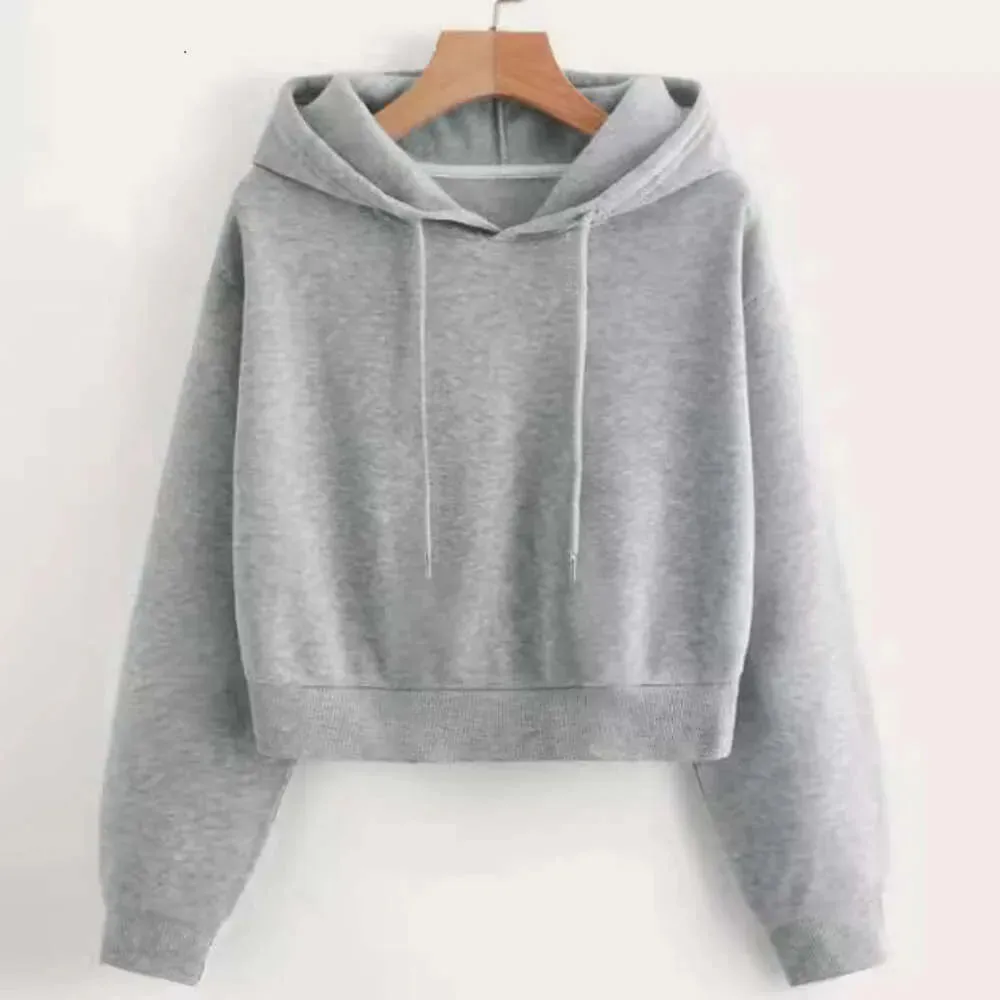 Fashionable Casual Sports Sweet Cool Style New Trend Clean Color Hooded Sixteen Short Hoodie