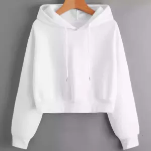 Fashionable Casual Sports Sweet Cool Style New Trend Clean Color Hooded Sixteen Short Hoodie