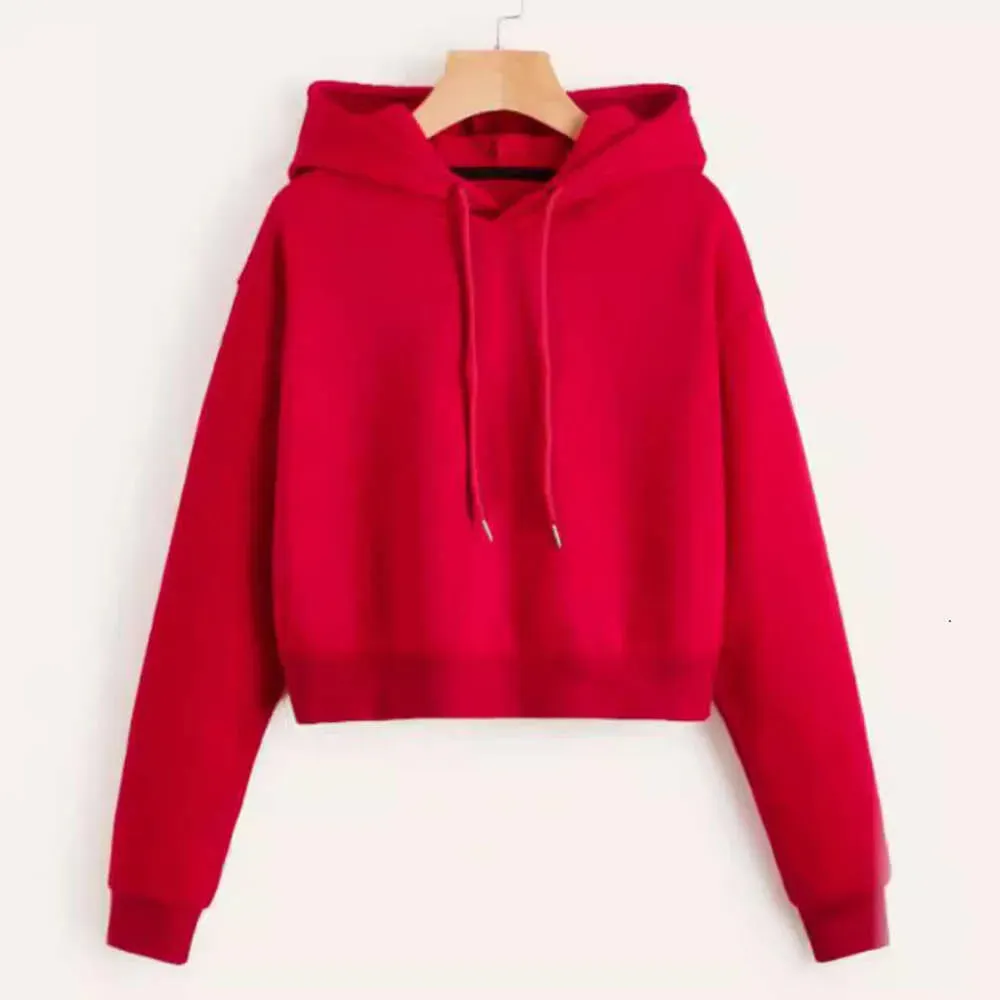 Fashionable Casual Sports Sweet Cool Style New Trend Clean Color Hooded Sixteen Short Hoodie
