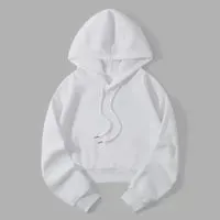Fashionable Casual Sports Sweet Cool Style New Trend Clean Color Hooded Sixteen Short Hoodie