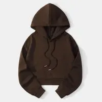 Fashionable Casual Sports Sweet Cool Style New Trend Clean Color Hooded Sixteen Short Hoodie