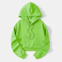Fashionable Casual Sports Sweet Cool Style New Trend Clean Color Hooded Sixteen Short Hoodie