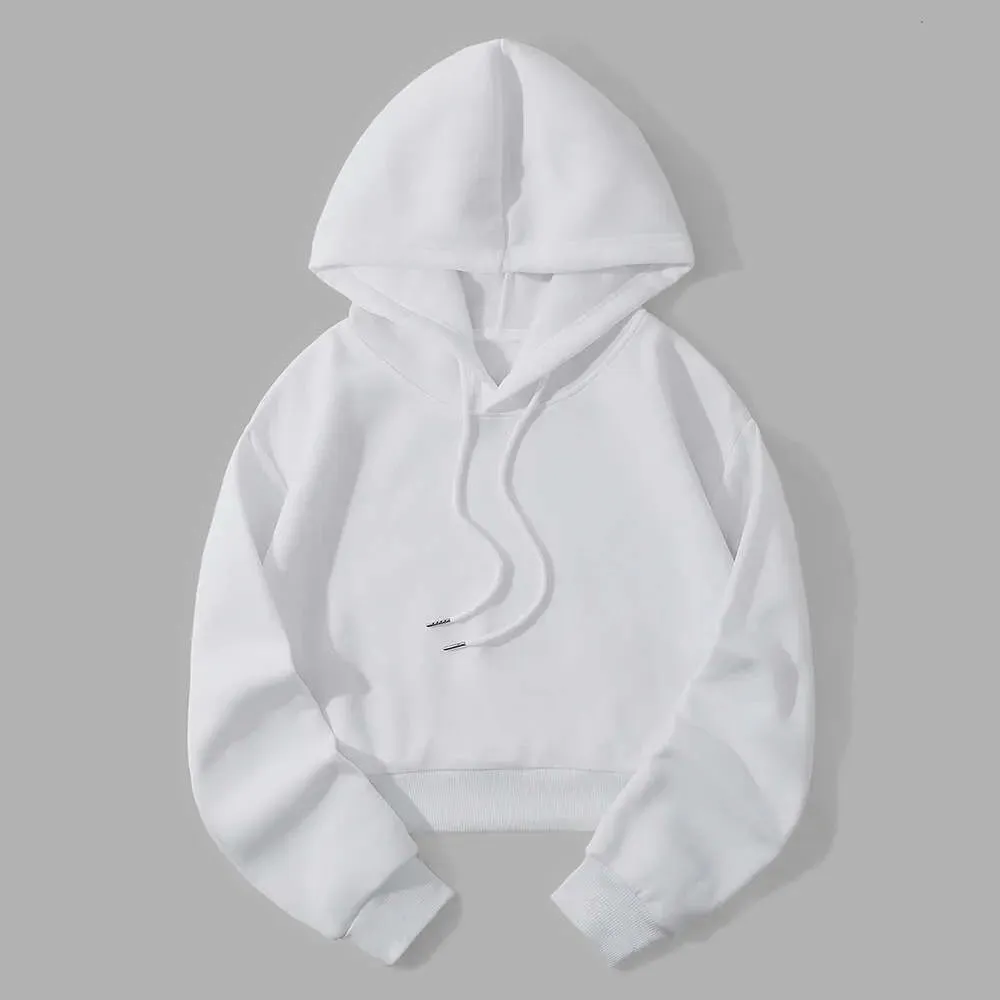 Fashionable Casual Sports Sweet Cool Style New Trend Clean Color Hooded Sixteen Short Hoodie