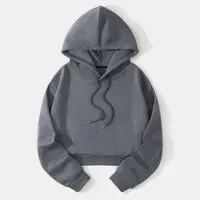 Fashionable Casual Sports Sweet Cool Style New Trend Clean Color Hooded Sixteen Short Hoodie