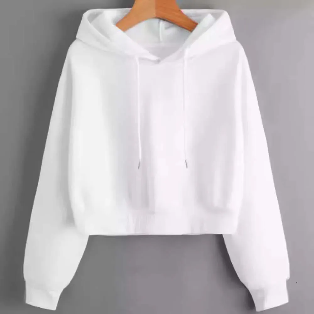 Fashionable Casual Sports Sweet Cool Style New Trend Clean Color Hooded Sixteen Short Hoodie