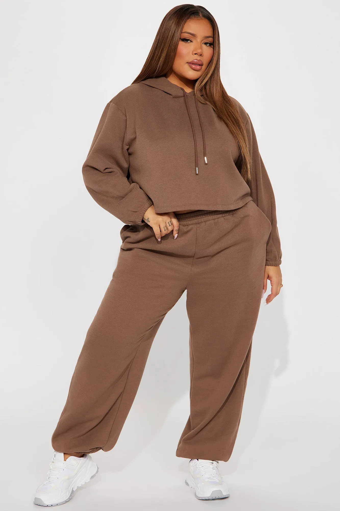 Find Out Fleece Jogger Set - Mocha