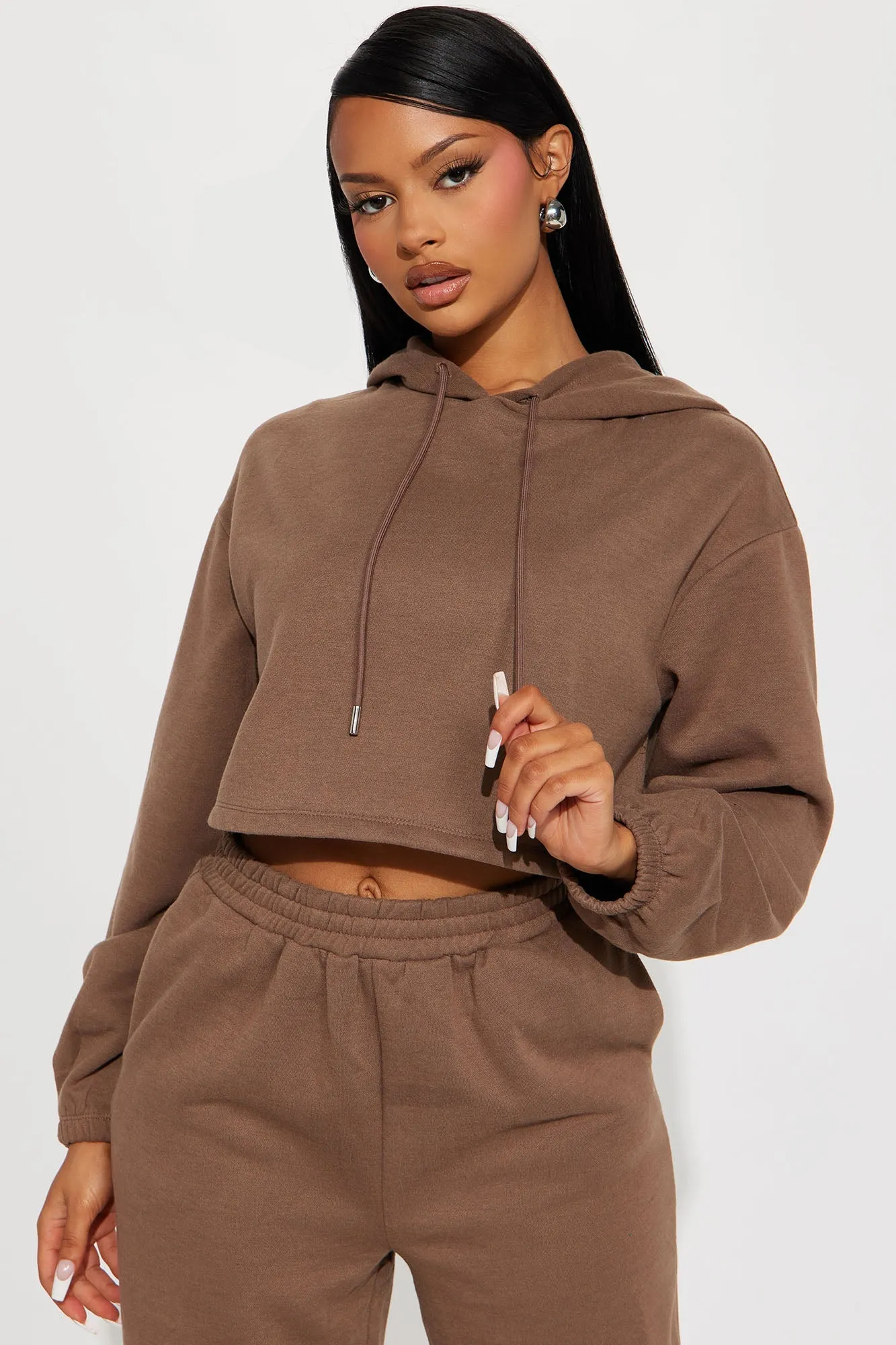 Find Out Fleece Jogger Set - Mocha