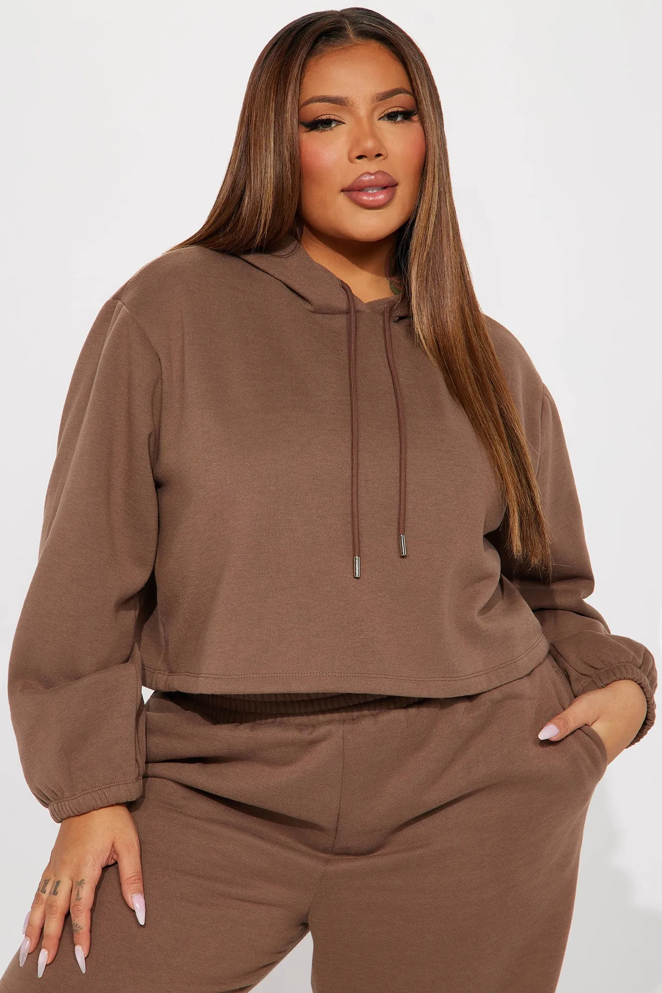 Find Out Fleece Jogger Set - Mocha