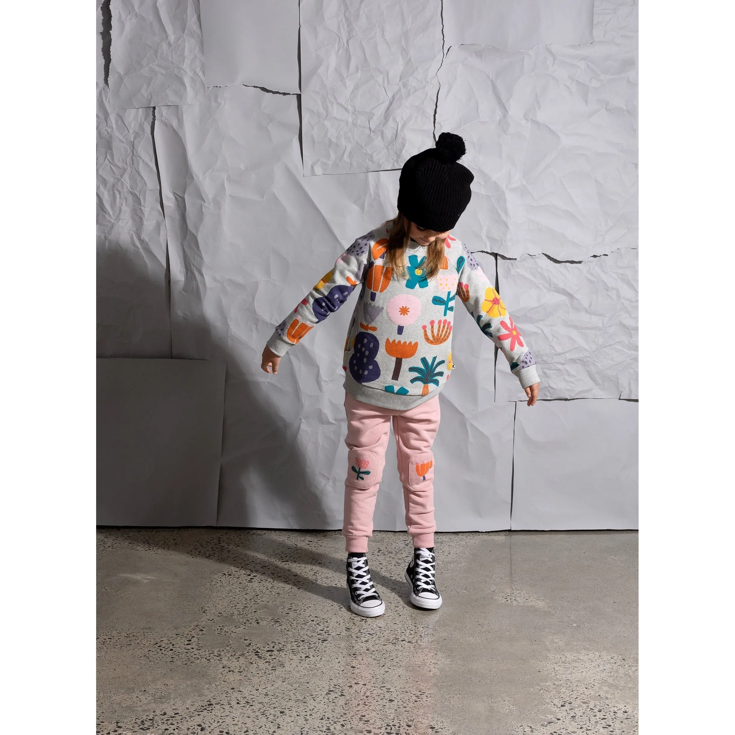 Floral Garden Furry Crew - Grey Marle