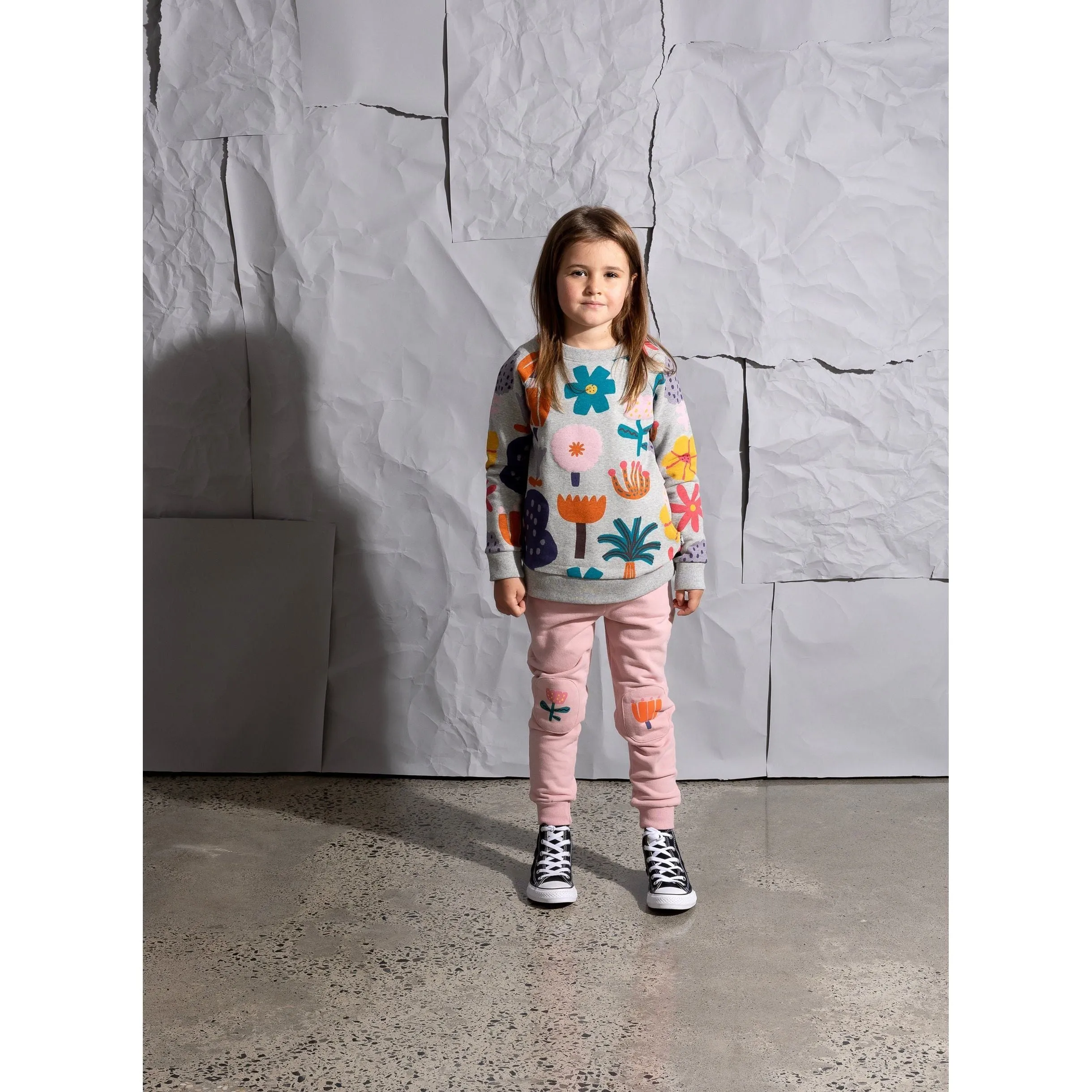 Floral Garden Furry Crew - Grey Marle