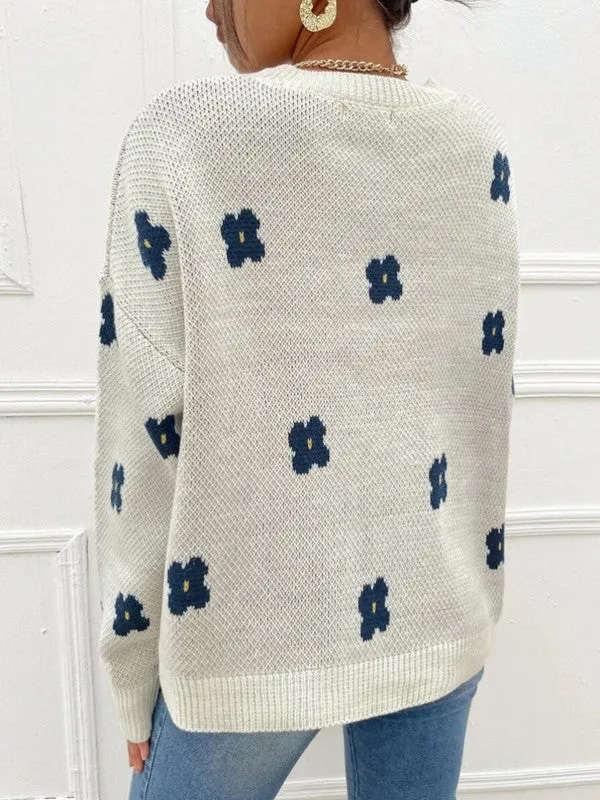 Flowers knit {sweater}