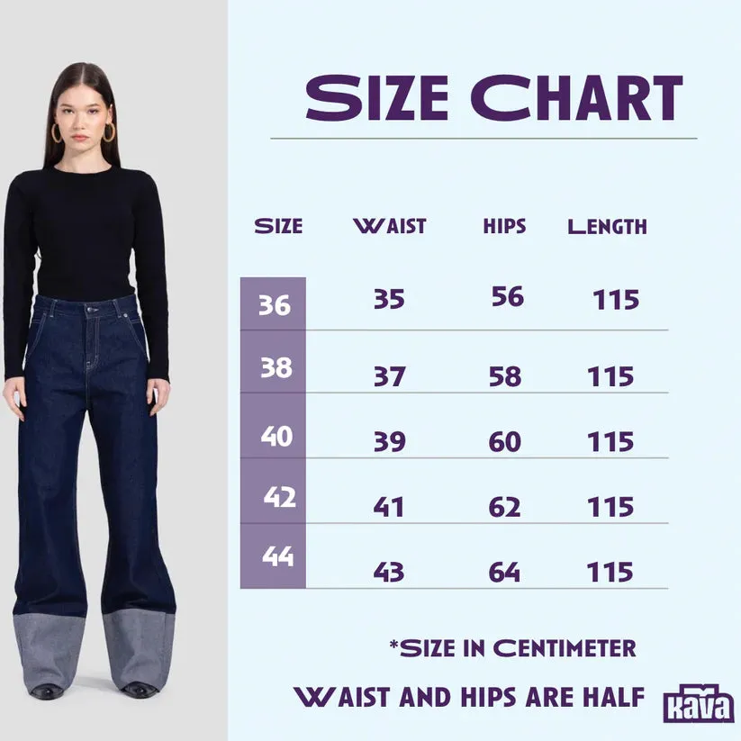 Fold Up Straight Fit Jeans (3029) - Kava
