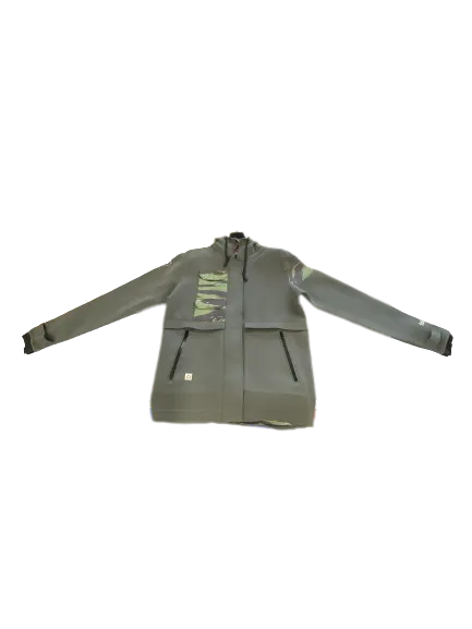 Follow Upstate Anorak Olive Neoprene Hooded Jacket