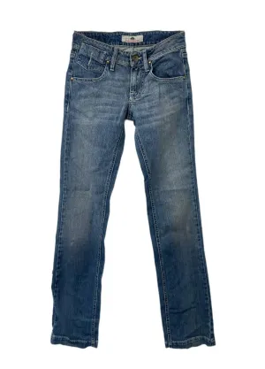 FORNARINA Women's Blue with Whiskers Straight Jeans Size 24 NWT