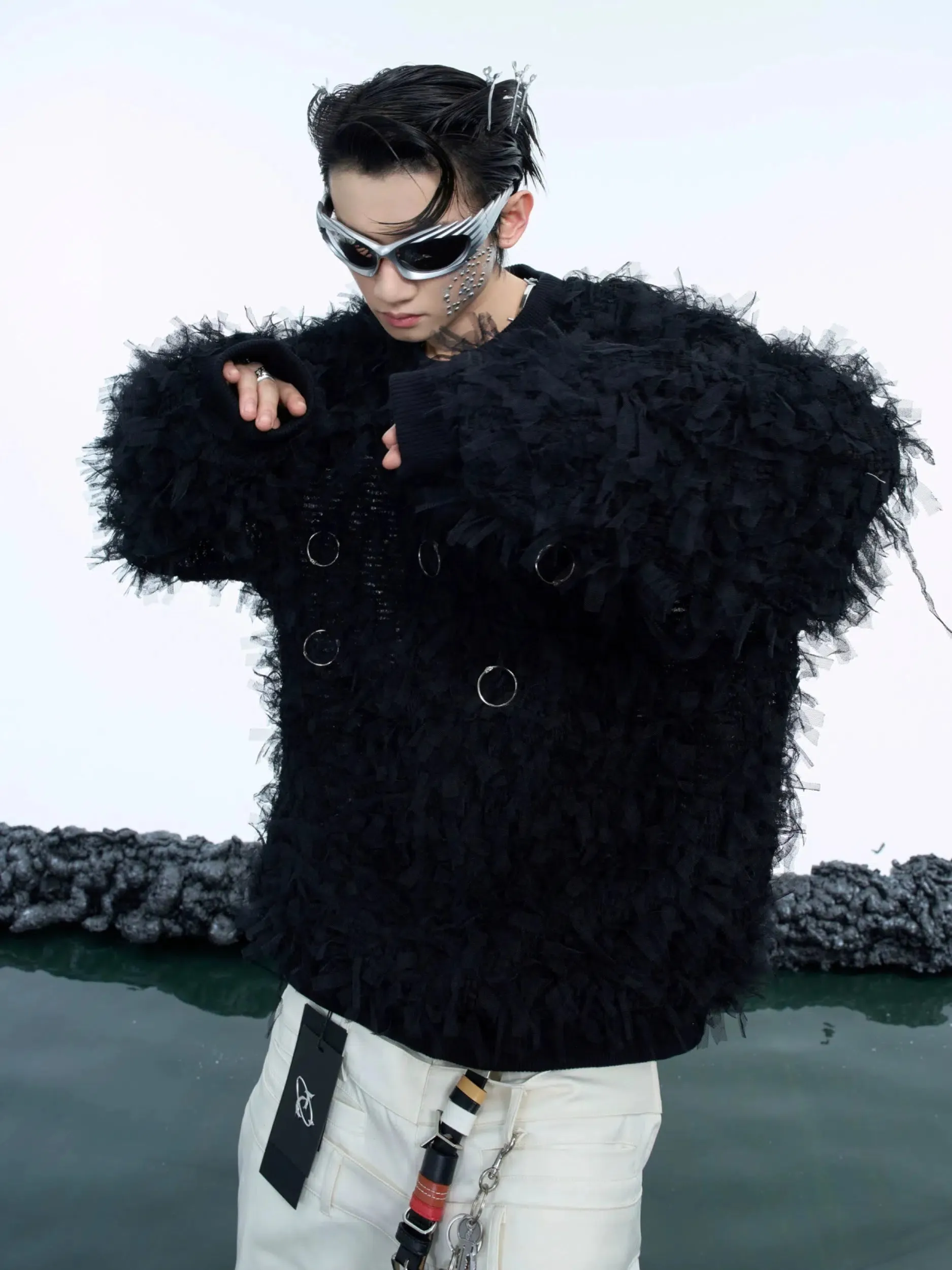 Furry Round Neck Sweatshirt