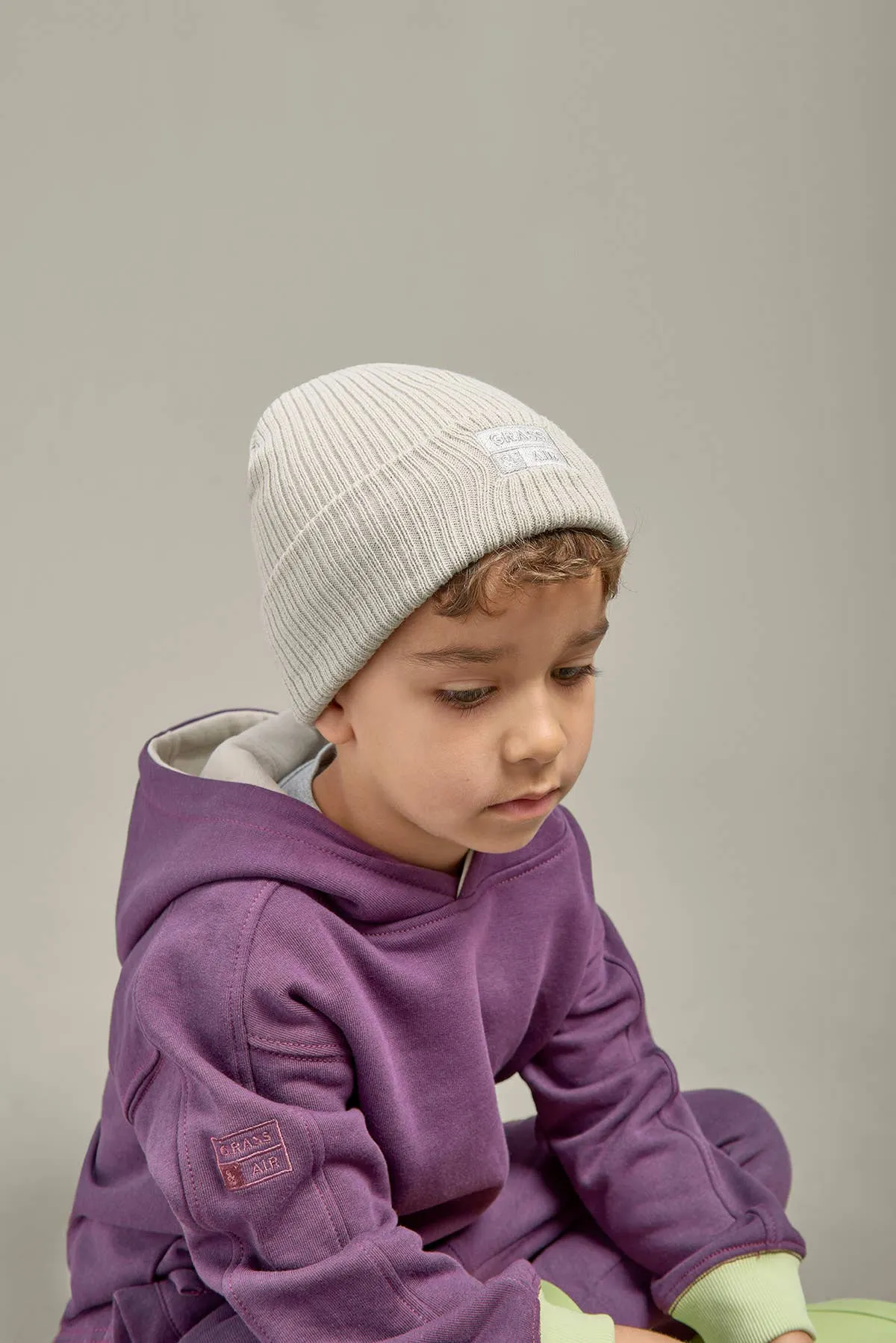 Geo Thermal Grey Beanie
