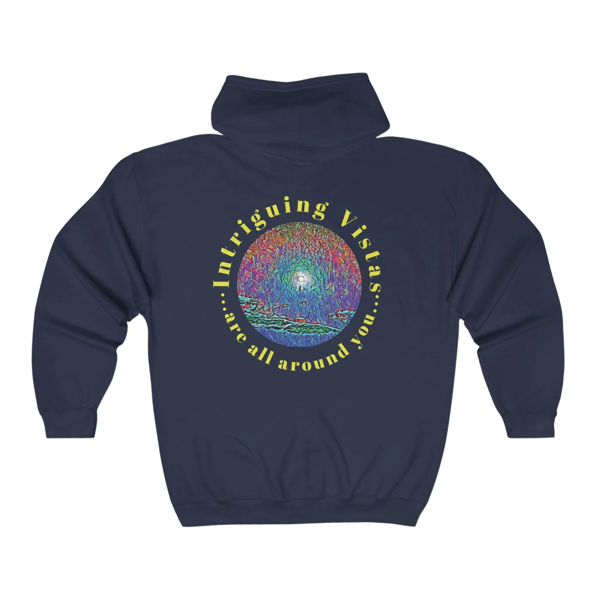 Gildan 18600 Unisex Adult Heavy Blend Full Zip Hooded Sweatshirt from the Night Sky Series at Intriguing Vistas