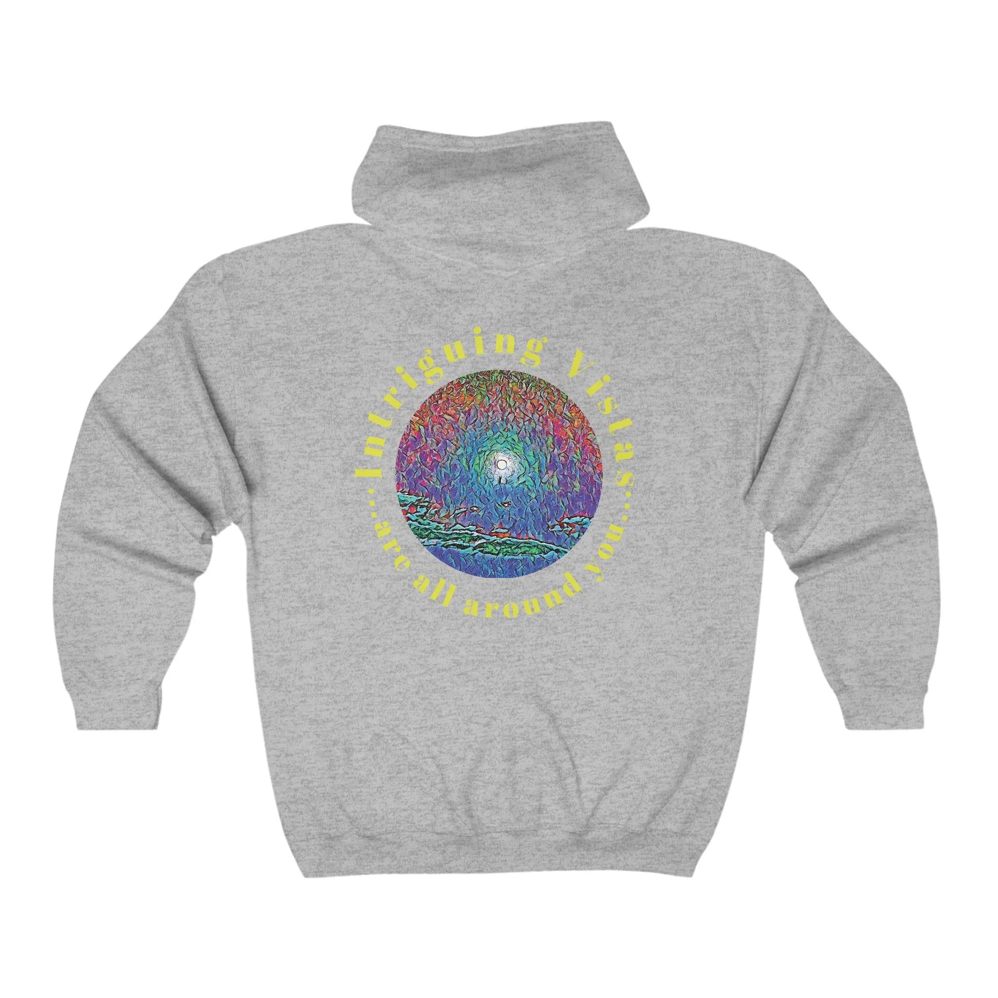 Gildan 18600 Unisex Adult Heavy Blend Full Zip Hooded Sweatshirt from the Night Sky Series at Intriguing Vistas